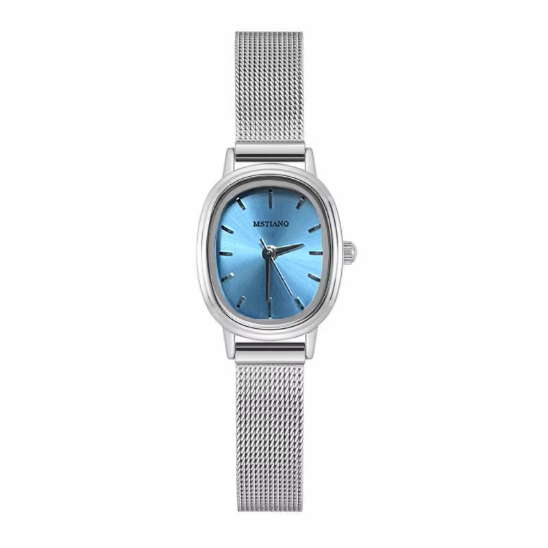 Luna Oval Dial Watch – Stainless Steel